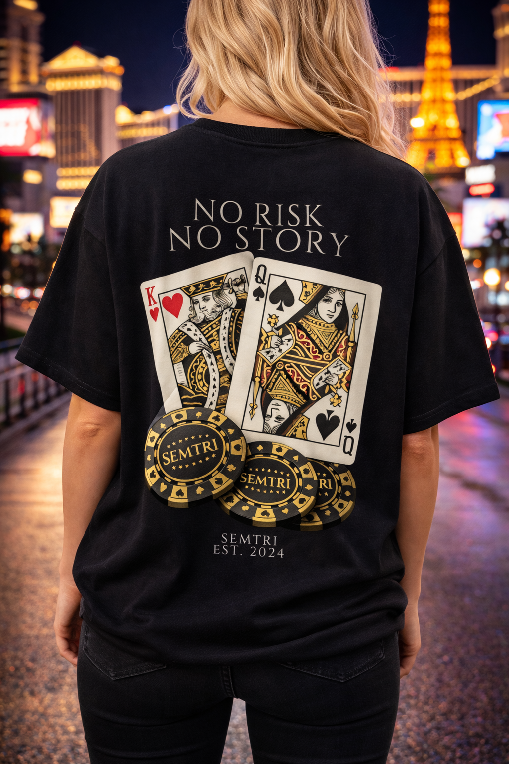 NO RISK NO STORY Shirt - Oversized Fit