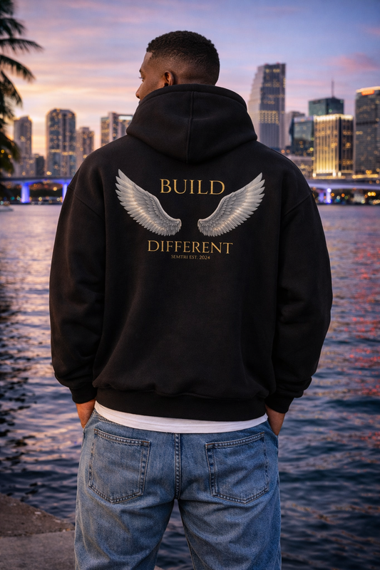 BUILD DIFFERENT Hoodie - Oversized Fit