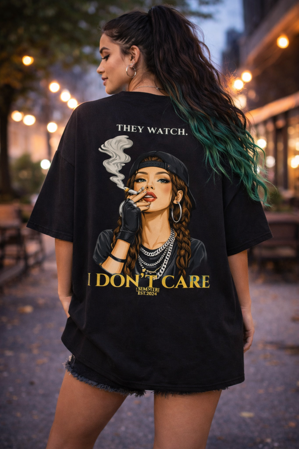 I DON'T CARE Shirt - Oversized Fit