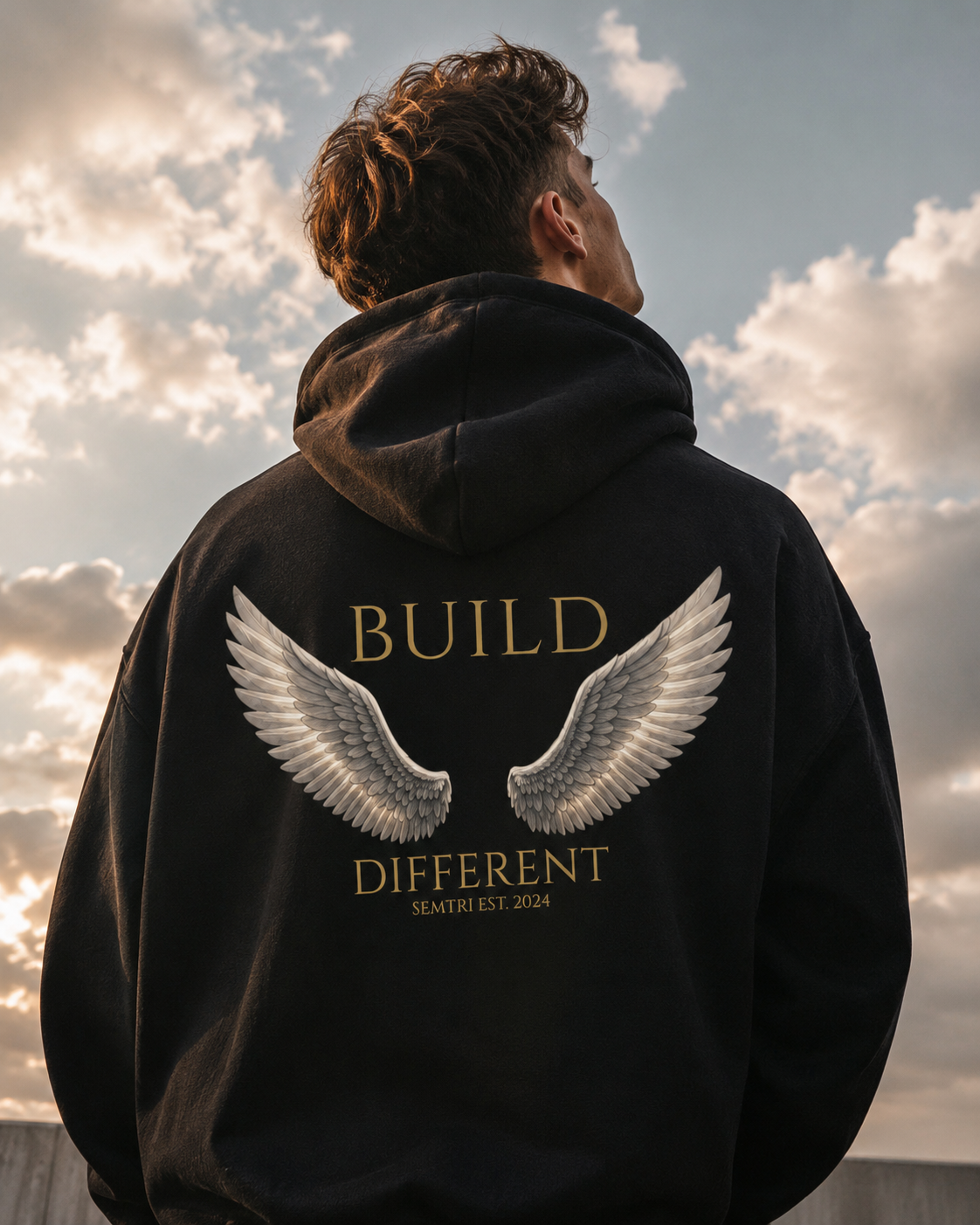 BUILD DIFFERENT Hoodie - Oversized Fit