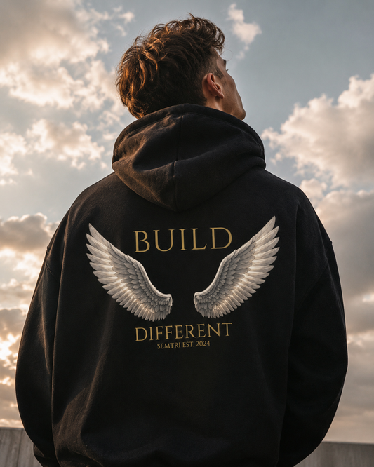 BUILD DIFFERENT Hoodie - Oversized Fit