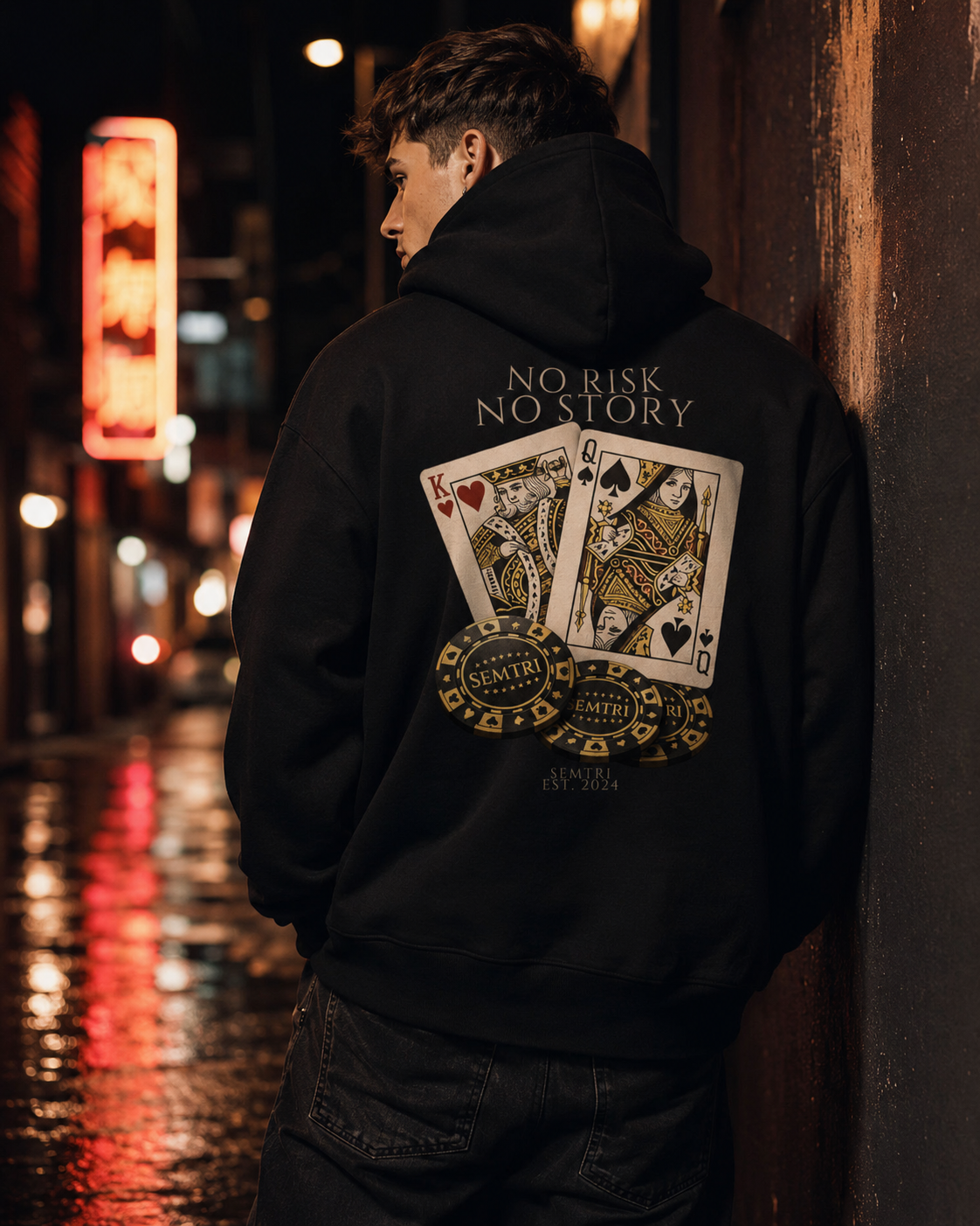 NO RISK NO STORY Hoodie - Oversized Fit