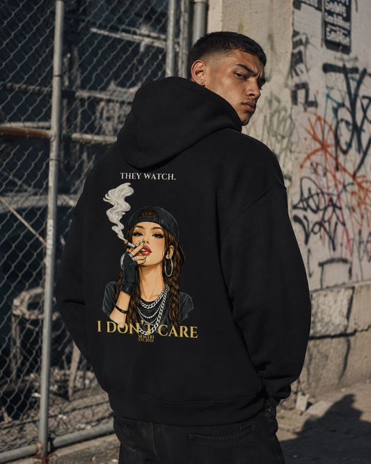I DON'T CARE Hoodie - Oversized Fit